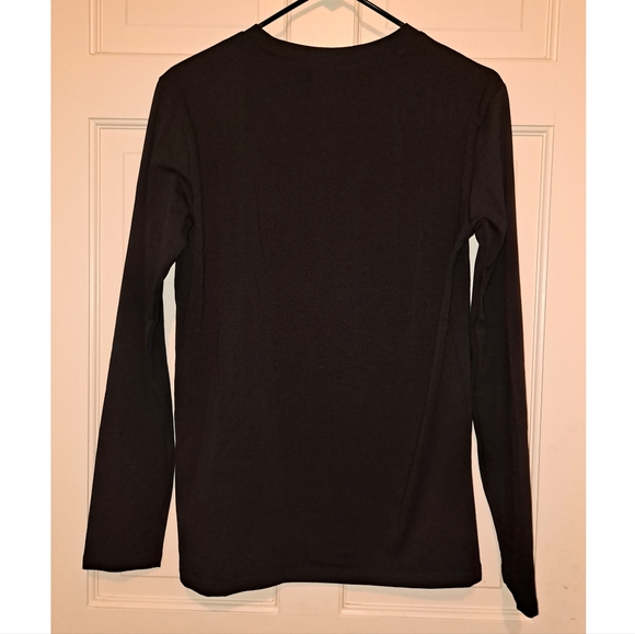 YTD black casual long sleeve top size small shirt - Picture 2 of 7